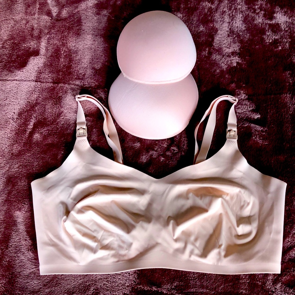 Kindred Bravely Back Closure Nursing Bra in Blush - size XL